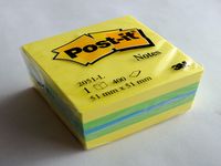 Mini kostka POST-IT 51x51mm - citronova